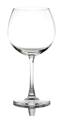 empty wine Glass on White background