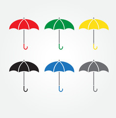 Fototapeta na wymiar Umbrellacolor icon color set