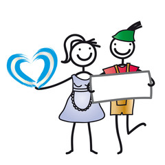 Päarchen auf dem Oktoberfest - Herz