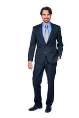 Confident relaxed business executive