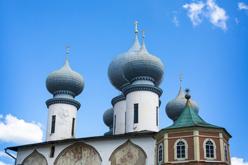 Fototapeta na wymiar Tikhvin Assumption Monastery in Tikhvin, Russia.