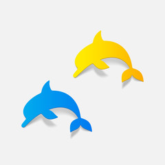 realistic design element: dolphin