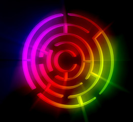 rainbow shining labyrinth