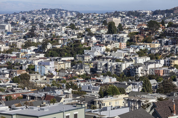 Fototapeta na wymiar San Francisco Urban Hillside