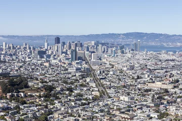 Keuken spatwand met foto San Francisco Cityscape View © trekandphoto