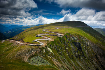 Winding road on mountain