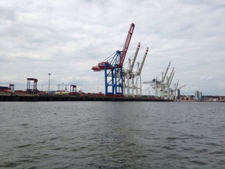 Fototapeta premium Containerterminal Hamburg