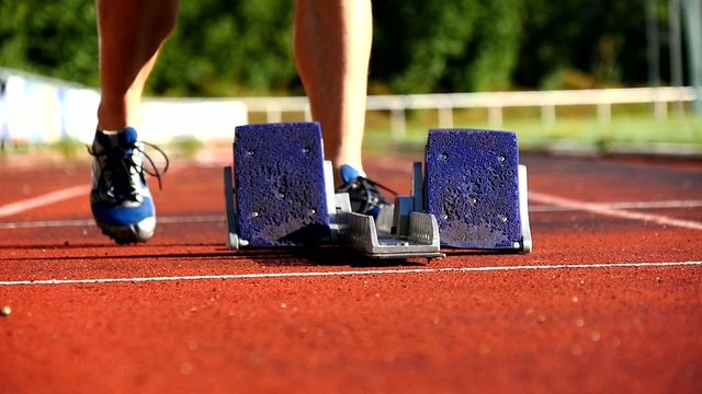 Sprintstart in der Leichtathletik