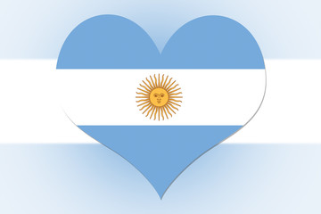 Argentina Flag heart