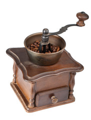 Vintage brown coffee mill