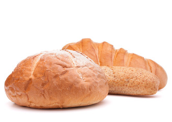 fresh bread isolated on white background cutout