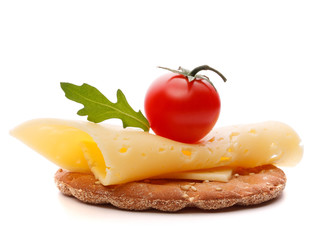 Cheese sandwich isolated on white background cutout