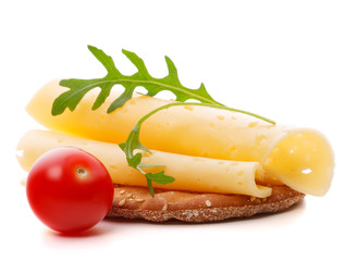 Cheese sandwich isolated on white background cutout