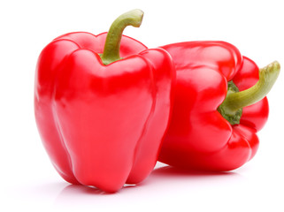 Sweet bell pepper isolated on white background cutout