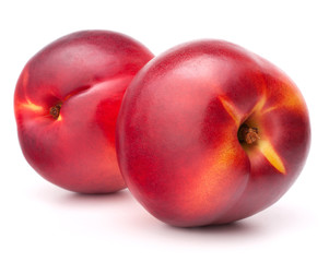 Nectarine fruit isolated on white background cutout