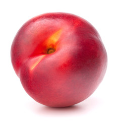 Nectarine fruit isolated on white background cutout