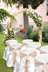 Fototapeta na wymiar Wedding Ceremony Chairs