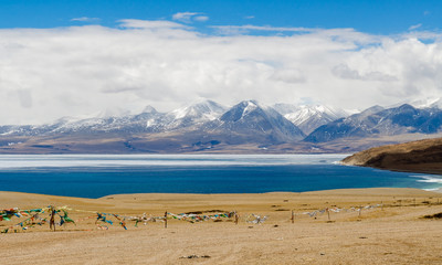 Tibet. Lake Mansarovar. Early morning.