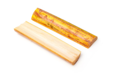 Sugarcane isolated on a white studio background.