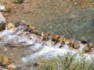 stones in the mountain river