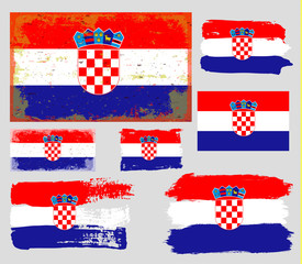 Set of Croatia flag