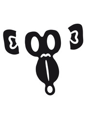 Fototapeta premium Ängstlicher erschrockener neugieriger Affe Gesicht