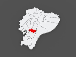 Map of Cagniard. Ecuador.