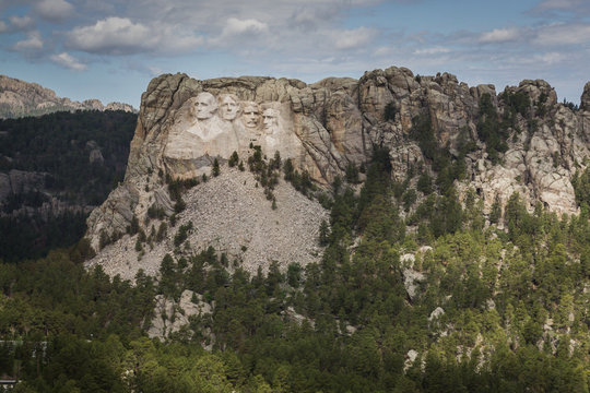 Aerial view of Mount Rushmore
