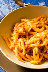 Strozzapreti salciccia ragout