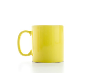 Color mug isolated on white