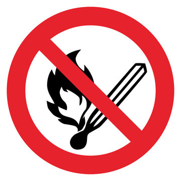 Prohibition sign NO FIRE