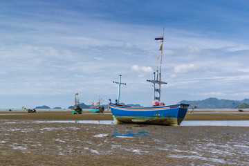 fishing boats off shore
