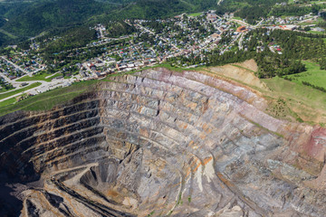 Naklejka premium Aerial view of Lead South Dakota