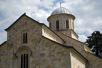 Fototapeta na wymiar Visoki Serbian orthodox monastery, Decani, Kosovo
