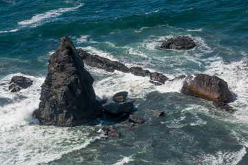 Jagged Rocks on the Oregon Coastline
