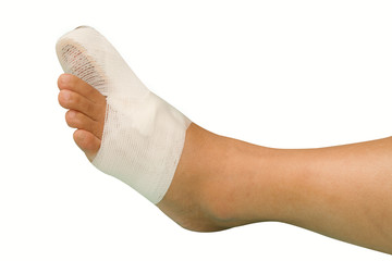 Big toe injury. Splint support for  big toe injury