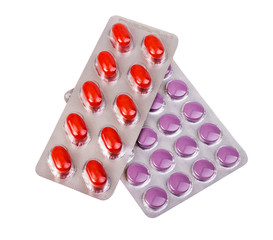 Medicine pills packed in blisters