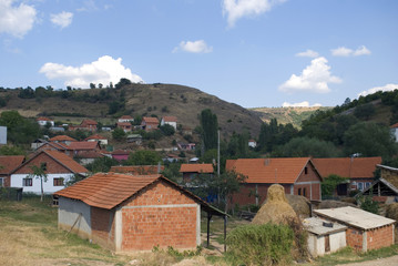 Fototapeta na wymiar Croatian village, Janjevo, Kosovo