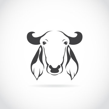 Vector image of cow head