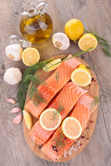 raw salmon