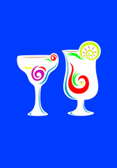 Cocktail summer party glass