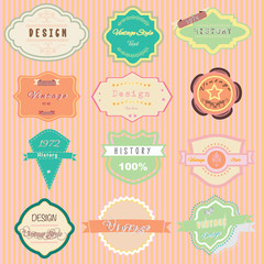 Vector vintage labels