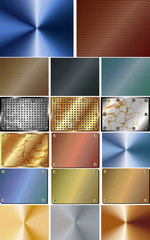 Set of abstract metal background