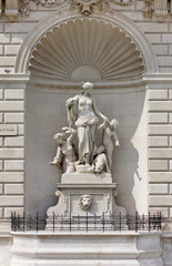 Statue of Tethys on the Facade of the Lloyd Palace in Trieste