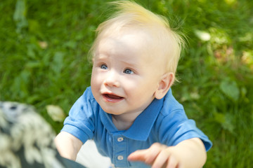 Portrait of a funny year-old kid