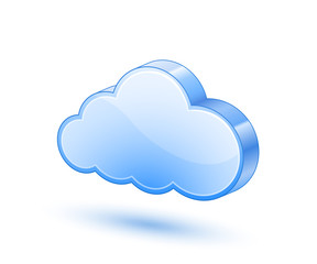 Blue cloud icon