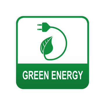 Etiqueta tipo app verde GREEN ENERGY