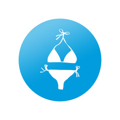 Etiqueta redonda bikini