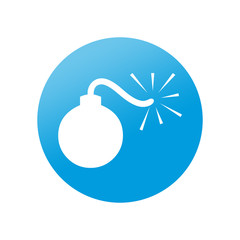 Etiqueta redonda bomba