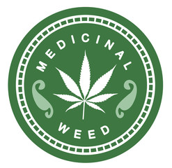 Set of medicinal marijuana label